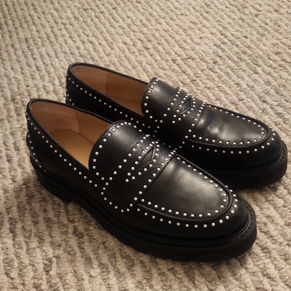 Stuart Weitzman Shoes - STUART WEITZMAN Loafers Studed Size 7.5